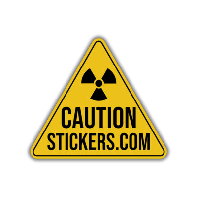 Custom Shape Vinyl Caution Stickers
